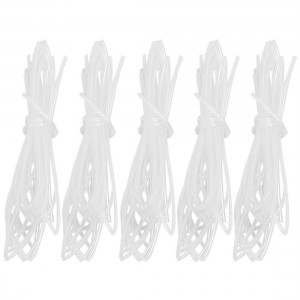 5 Pcs 1mm Diameter Clear Polyolefin Heat Shrinking Tube 4M 13.1Ft