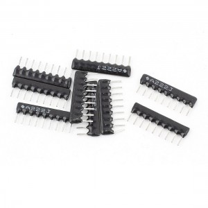 10pcs 1 8W 2 2K 2200 Ohm 9 Pin SIP Network Resistors 2 54mm
