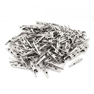 200 Pcs Silver Tone Metal Electric Test Probe Crocodile Alligator Clips Clamps