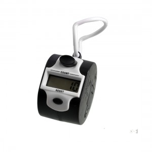 White Black Plastic 5 Number Digital Display Golf Hand Tally Counter