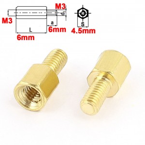 100Pcs M3 Male x Female 5+6mm Brass Hex Standoff Spacer Pillar for PCB Board