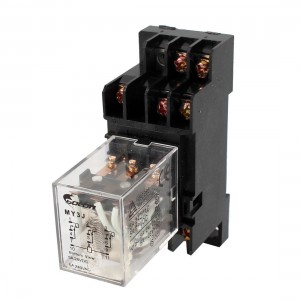 35mm DIN Rail DC 48V Coil Power Relay 11-Pin 3PDT 5A AC250V DC28V w Socket